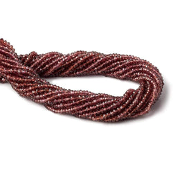 3mm Garnet faceted rondelle beads 14.5 inch 154 beads (ONLINE ORDER ONLY)