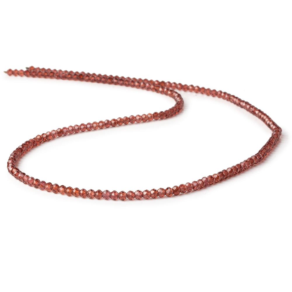 3mm Garnet micro faceted rondelle beads 18 inch 180 pieces AAA (ONLINE ORDER ONLY)
