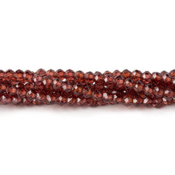 3mm Garnet micro faceted rondelle beads 18 inch 180 pieces AAA (ONLINE ORDER ONLY)