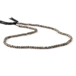 3mm Golden Pyrite Faceted Rondelle Beads 13 inch 154 pieces (ONLINE ORDER ONLY)