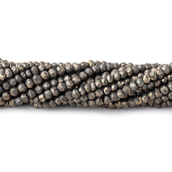 3mm Golden Pyrite Faceted Rondelle Beads 13 inch 154 pieces (ONLINE ORDER ONLY)