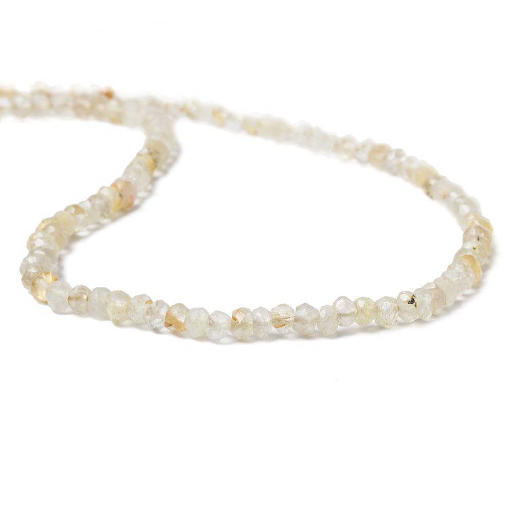 3mm Golden Rutilated Quartz Faceted Rondelle Beads 13.5 inch 132 pieces (ONLINE ORDER ONLY)