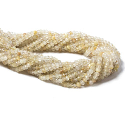 3mm Golden Rutilated Quartz Faceted Rondelle Beads 13.5 inch 132 pieces (ONLINE ORDER ONLY)