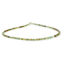3mm Green Afghani Tourmaline Plain Rondelle Beads 16 inch 215 pieces (ONLINE ORDER ONLY)