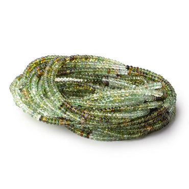 3mm Green Afghani Tourmaline Plain Rondelle Beads 16 inch 215 pieces (ONLINE ORDER ONLY)