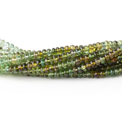3mm Green Afghani Tourmaline Plain Rondelle Beads 16 inch 215 pieces (ONLINE ORDER ONLY)