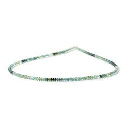 3mm Green & Indicolite Afghani Tourmaline Plain Rondelles 16 inch 215 Beads (ONLINE ORDER ONLY)