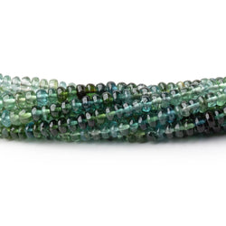 3mm Green & Indicolite Afghani Tourmaline Plain Rondelles 16 inch 215 Beads (ONLINE ORDER ONLY)