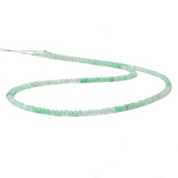 3mm Green Opal micro faceted rondelles 17 inch 190 beads AAA (ONLINE ORDER ONLY)