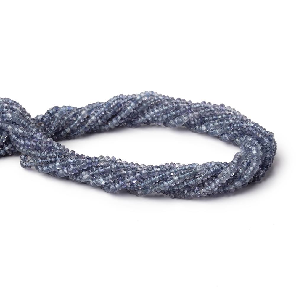 3mm Iolite Faceted Rondelle Beads 14 inch 185 pieces (ONLINE ORDER ONLY)