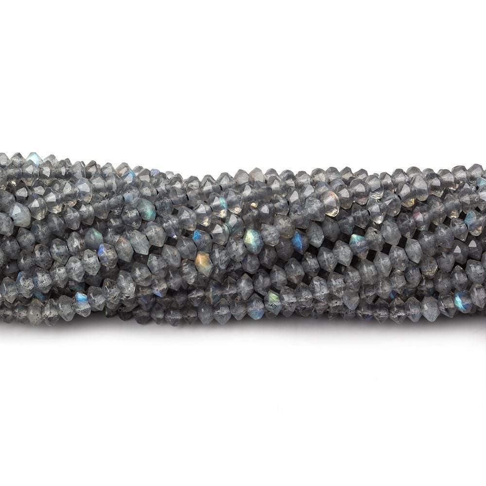 3mm Labradorite micro faceted disc rondelle beads 12.5 inch 155 pieces AAA (ONLINE ORDER ONLY)