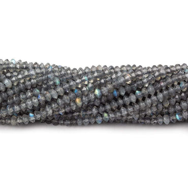 3mm Labradorite micro faceted disc rondelle beads 12.5 inch 155 pieces AAA (ONLINE ORDER ONLY)