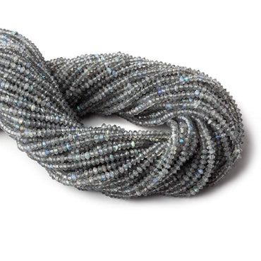 3mm Labradorite micro faceted disc rondelle beads 12.5 inch 155 pieces AAA (ONLINE ORDER ONLY)