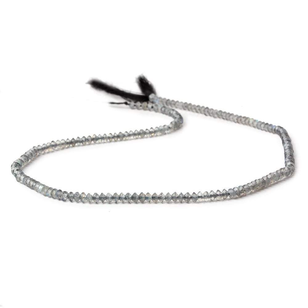 3mm Labradorite micro faceted disc rondelle beads 12.5 inch 155 pieces AAA (ONLINE ORDER ONLY)