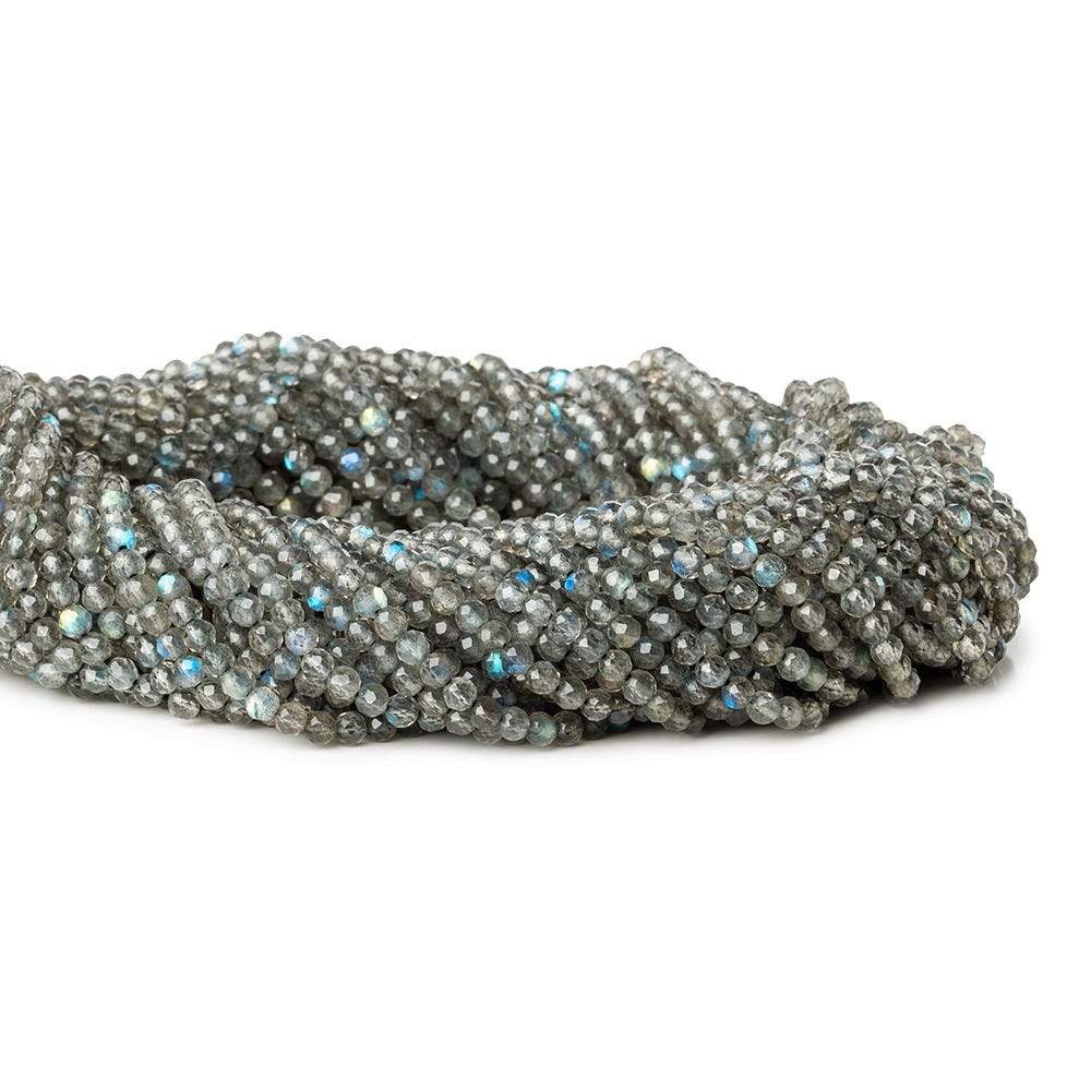 3mm Labradorite Micro Faceted Round Beads 13 inch 120 pieces (ONLINE ORDER ONLY)