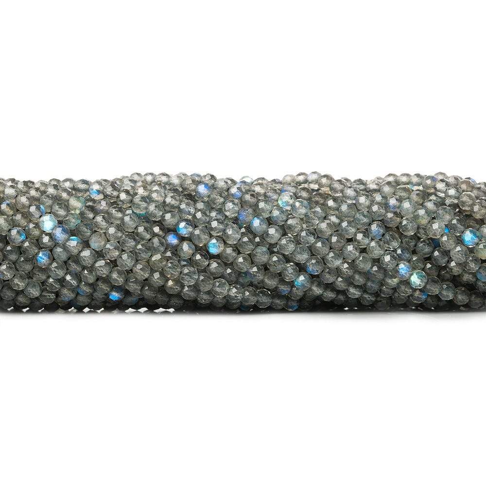 3mm Labradorite Micro Faceted Round Beads 13 inch 120 pieces (ONLINE ORDER ONLY)