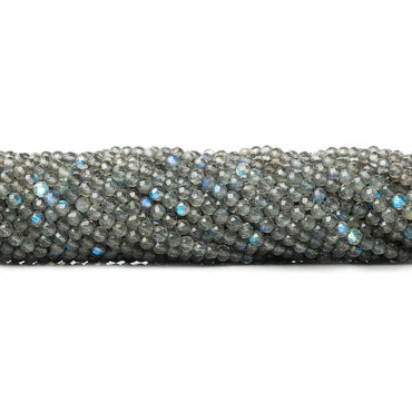 3mm Labradorite Micro Faceted Round Beads 13 inch 120 pieces (ONLINE ORDER ONLY)