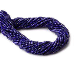 3mm Lapis Lazuli micro faceted rondelles 12.5 inch 145 beads (ONLINE ORDER ONLY)