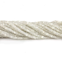 3mm Light Champagne Zircon Faceted Rondelle Beads 13.5 inch 200 pieces (ONLINE ORDER ONLY)