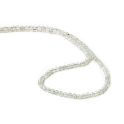 3mm Light Grey moonstone microfaceted round beads 13 inch 100pcs (ONLINE ORDER ONLY)