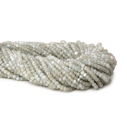 3mm Light Mink Grey Moonstone microfaceted rondelle beads 13 inch 135 pieces (ONLINE ORDER ONLY)