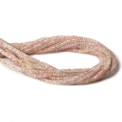 3mm Light Pink Sapphire Faceted Rondelle Beads 14 inch 180 pieces (ONLINE ORDER ONLY)