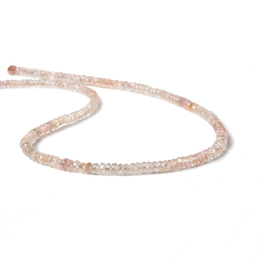 3mm Light Pink Sapphire Faceted Rondelle Beads 14 inch 180 pieces (ONLINE ORDER ONLY)