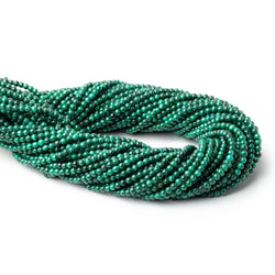3mm Malachite Plain Round Beads 15.75 inch 130 pieces (ONLINE ORDER ONLY)
