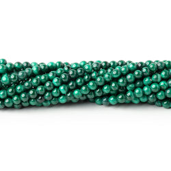 3mm Malachite Plain Round Beads 15.75 inch 130 pieces (ONLINE ORDER ONLY)