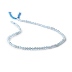 3mm Milky Aquamarine Micro Faceted Round Beads 12.25 inch 94 pieces (ONLINE ORDER ONLY)