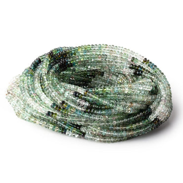 3mm Multi Color Afghani Tourmaline Plain Rondelles 16 inch 215 Beads (ONLINE ORDER ONLY)
