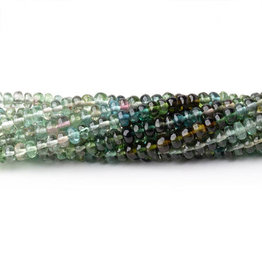 3mm Multi Color Afghani Tourmaline Plain Rondelles 16 inch 215 Beads (ONLINE ORDER ONLY)