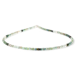 3mm Multi Color Afghani Tourmaline Plain Rondelles 16 inch 215 Beads (ONLINE ORDER ONLY)