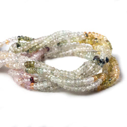 3mm Multi Color Fancy Sapphire Faceted Rondelle Beads 14.5 inch 180 pieces (ONLINE ORDER ONLY)