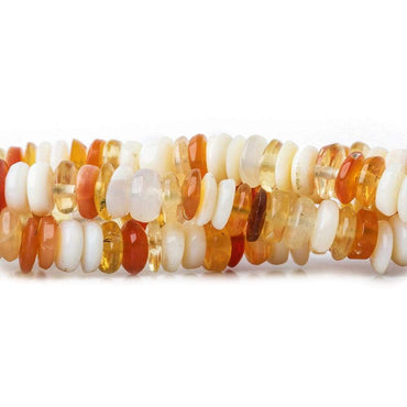 3mm Multi Color Fire Opal Plain Rondelle Beads 18 inch 381 pieces (ONLINE ORDER ONLY)