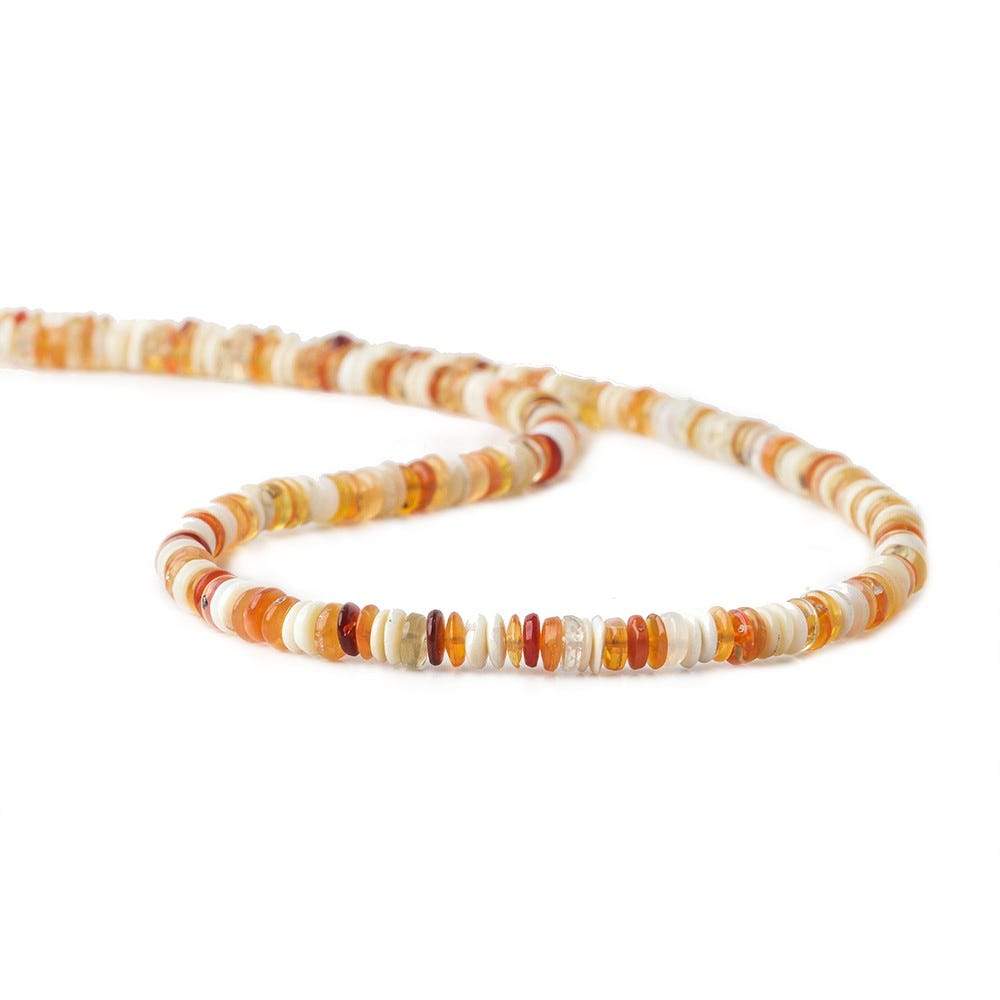 3mm Multi Color Fire Opal Plain Rondelle Beads 18 inch 381 pieces (ONLINE ORDER ONLY)