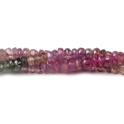 3mm Multi Color Sapphire Faceted Rondelle Beads 16 inch 210 pieces (ONLINE ORDER ONLY)