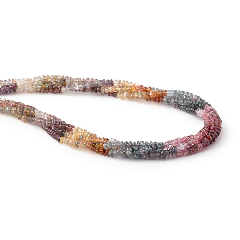 3mm Multi Color Spinel Plain Rondelle Beads 15.75 inch 215 pieces (ONLINE ORDER ONLY)