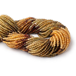3mm Multi Color Tourmaline Micro Faceted Round Beads 12.25 inch 114 pieces (ONLINE ORDER ONLY)
