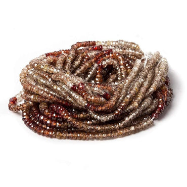 3mm Multi-color Zircon Faceted Rondelle 16 inch 280 pieces (ONLINE ORDER ONLY)