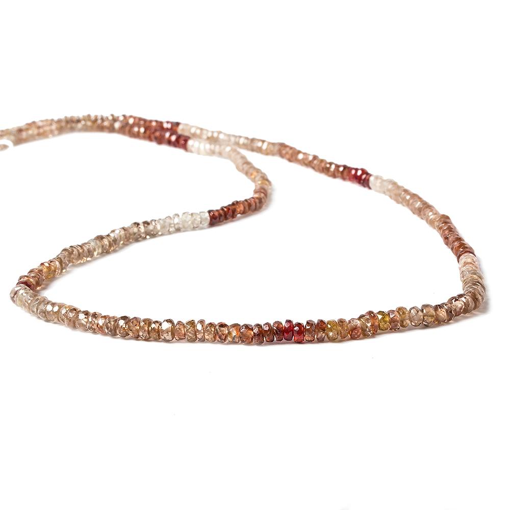 3mm Multi-color Zircon Faceted Rondelle 16 inch 280 pieces (ONLINE ORDER ONLY)