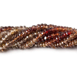 3mm Multi-color Zircon Faceted Rondelle 16 inch 280 pieces (ONLINE ORDER ONLY)