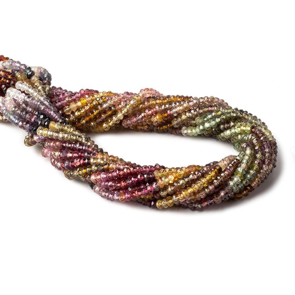 3mm Multi Gemstone Faceted Rondelle Beads 13 inch 150 pcs (ONLINE ORDER ONLY)