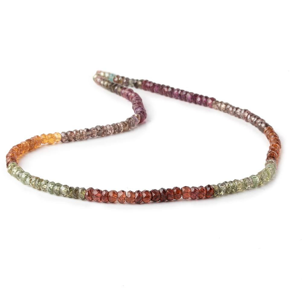3mm Multi Gemstone Faceted Rondelle Beads 13 inch 150 pieces (ONLINE ORDER ONLY)