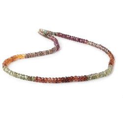 3mm Multi Gemstone Faceted Rondelle Beads 13 inch 150 pieces (ONLINE ORDER ONLY)