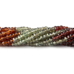 3mm Multi Gemstone Faceted Rondelle Beads 13 inch 150 pieces (ONLINE ORDER ONLY)