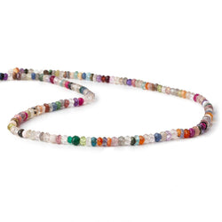 3mm Multi Gemstone Faceted Rondelle Beads 13.5 inch 158 pcs (ONLINE ORDER ONLY)