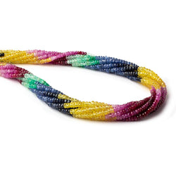 3mm Multi-gemstone Faceted Rondelle Beads 16 inch 256 pieces (ONLINE ORDER ONLY)