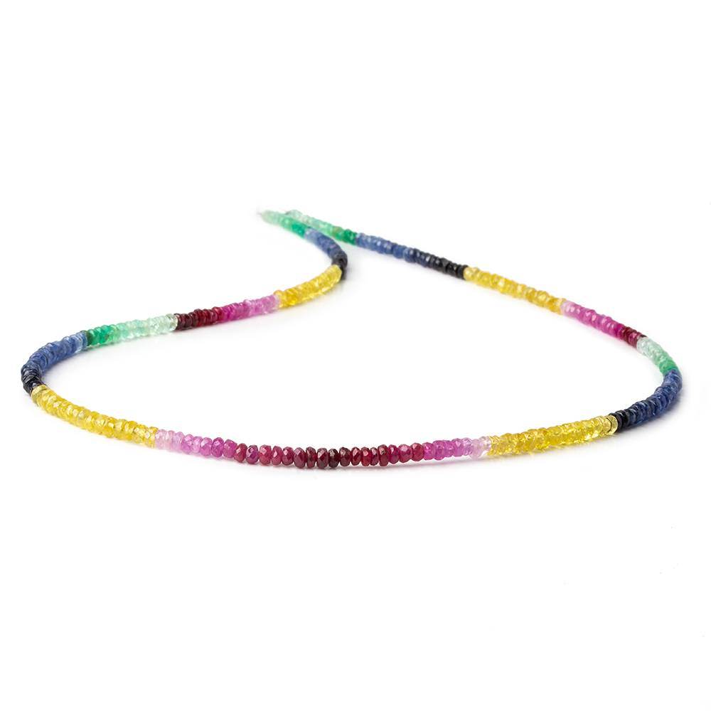 3mm Multi-gemstone Faceted Rondelle Beads 16 inch 256 pieces (ONLINE ORDER ONLY)