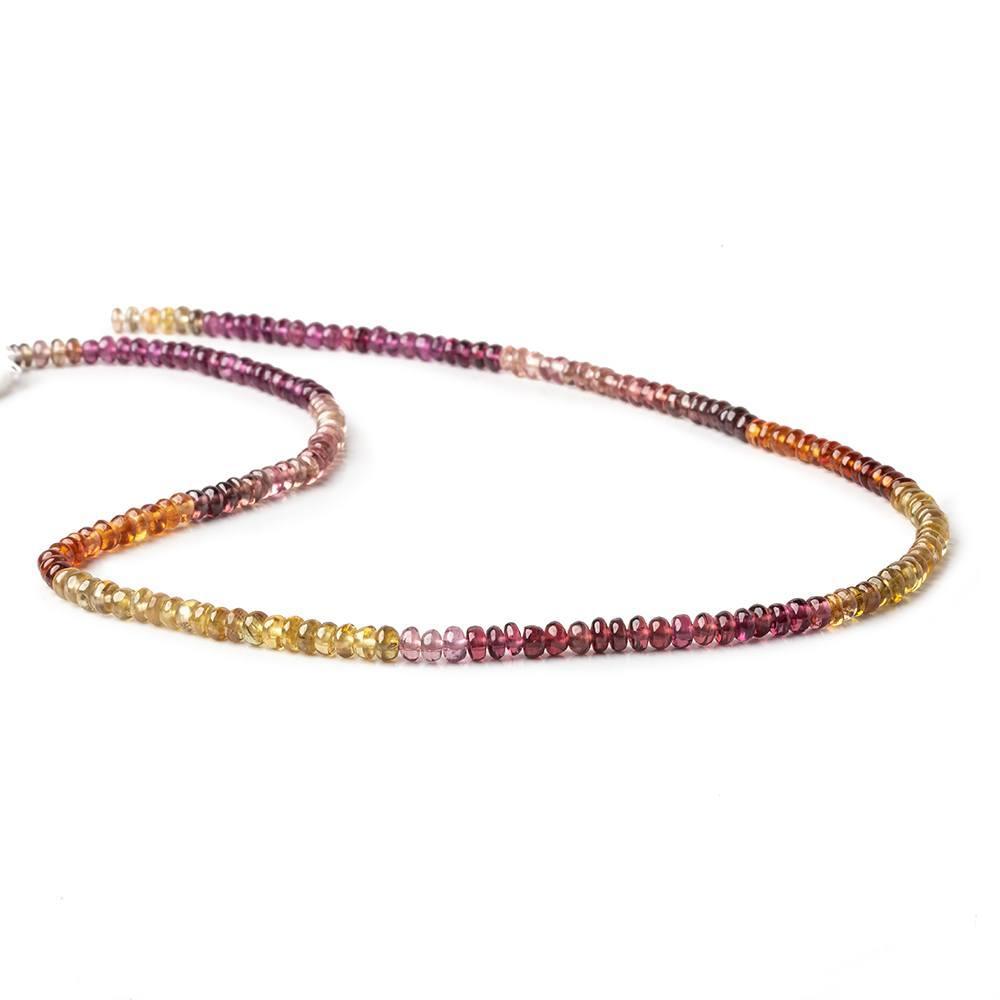 3mm Multi-gemstone Plain Rondelle Beads 13.5 inch 185 pieces (ONLINE ORDER ONLY)